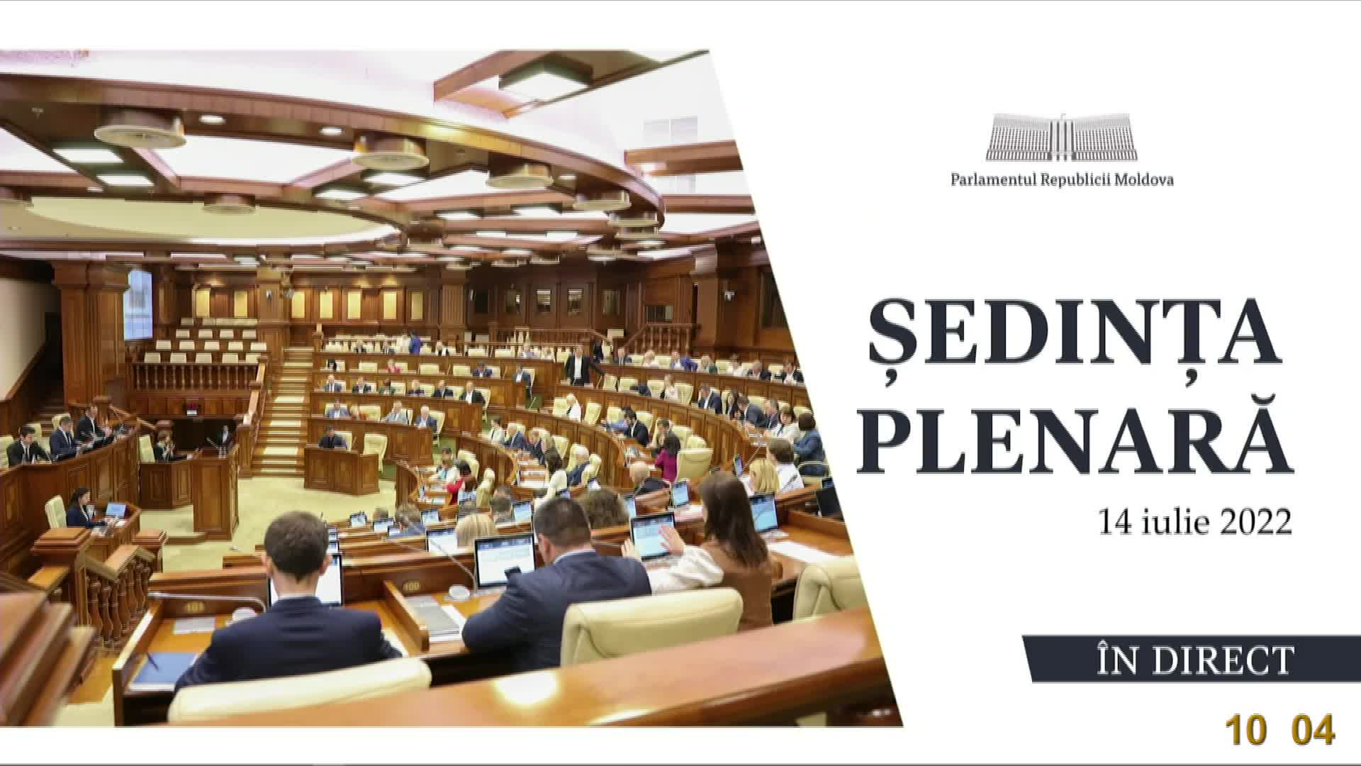 Ședința Parlamentului Republicii Moldova din 14 iulie 2022