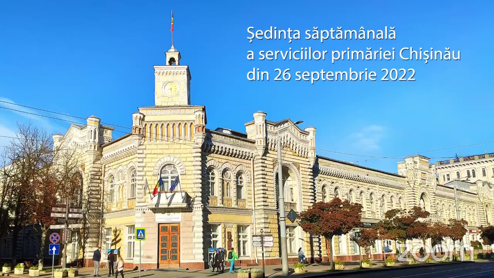 Ședința săptămânală a serviciilor primăriei Chișinău din 26 septembrie 2022