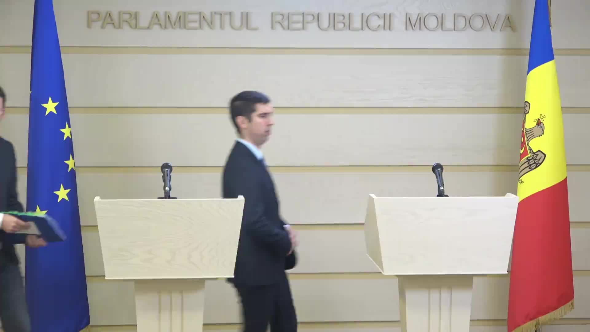 Conferință de presă a copreședinților Comitetului Parlamentar de Asociere Republica Moldova – Uniunea Europeană, Mihail Popșoi și Siegfried Mureșan