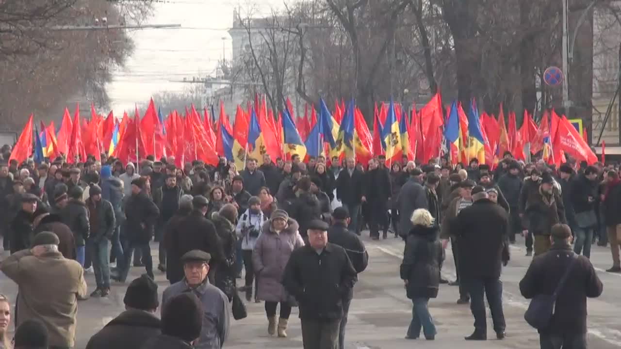 Acțiune de protest organizată de Partidul Socialiștilor din Republica Moldova cu genericul „Vrem alegeri parlamentare anticipate!”