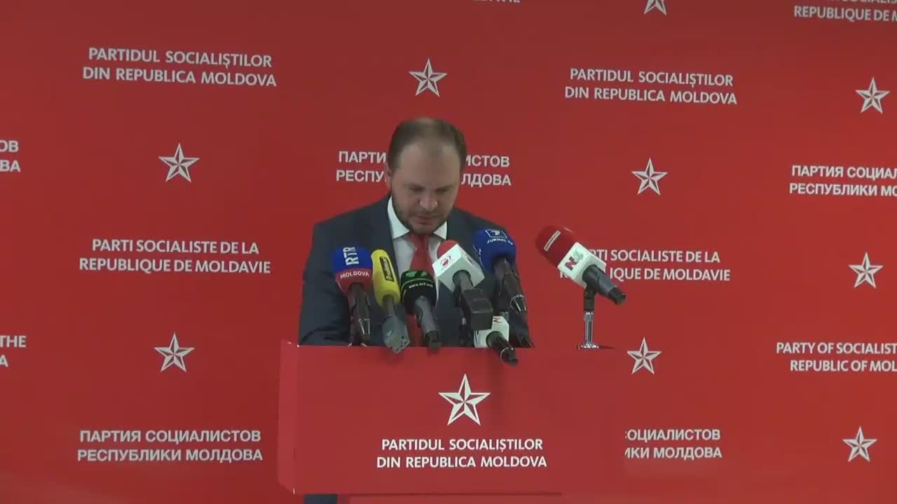Conferință de presă organizată de Partidul Socialiștilor din Republica Moldova cu tema „PSRM inițiază demisia lui Chirtoacă”