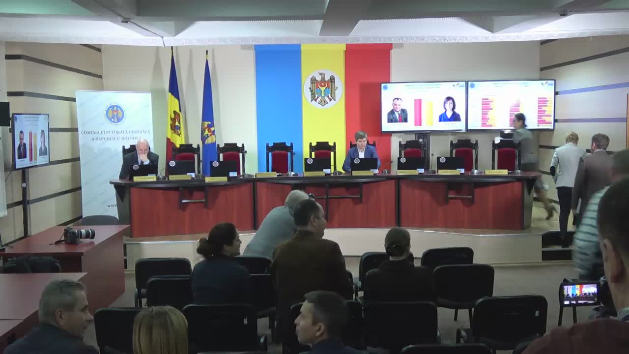 Prezentarea rezultatelor preliminare ale alegerilor pentru funcția de Președinte al Republicii Moldova
