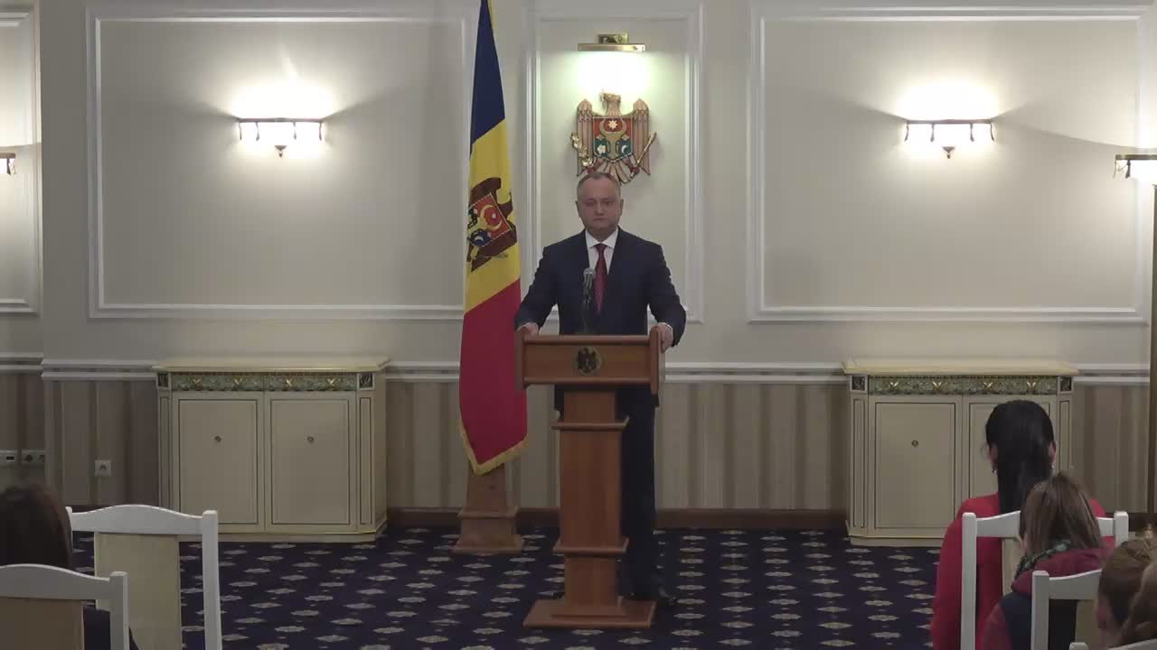 Briefing susținut de Președintele Republicii Moldova, Igor Dodon