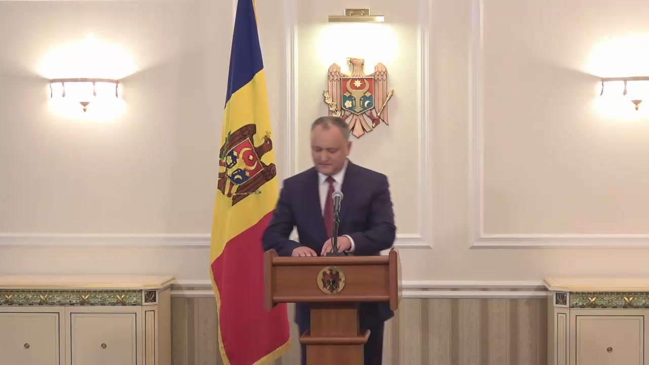 Conferință de presă susținută de Președintele Republicii Moldova, Igor Dodon