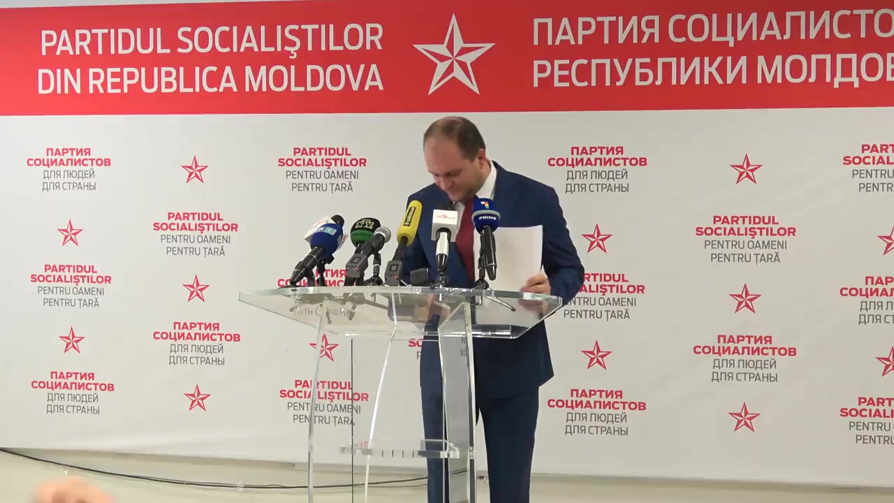 Conferință de presă organizată de Partidul Socialiștilor din Republica Moldova cu tema „Despre contestarea numirii Silviei Radu în funcție, capcana liberalilor, mersul campaniei pentru referendum”
