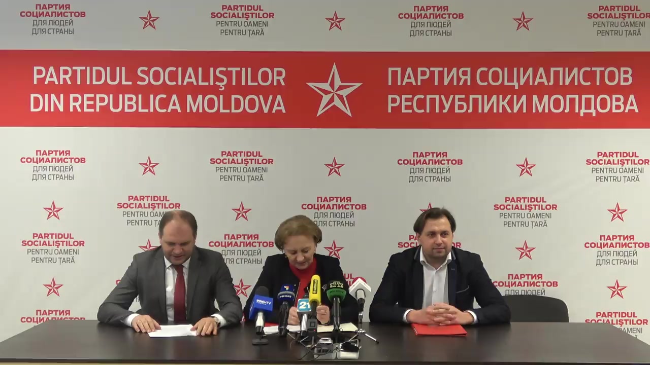 Conferință de presă susținută de către Partidul Socialiștilor din Republica Moldova cu tema „Despre începutul campaniei electorale”