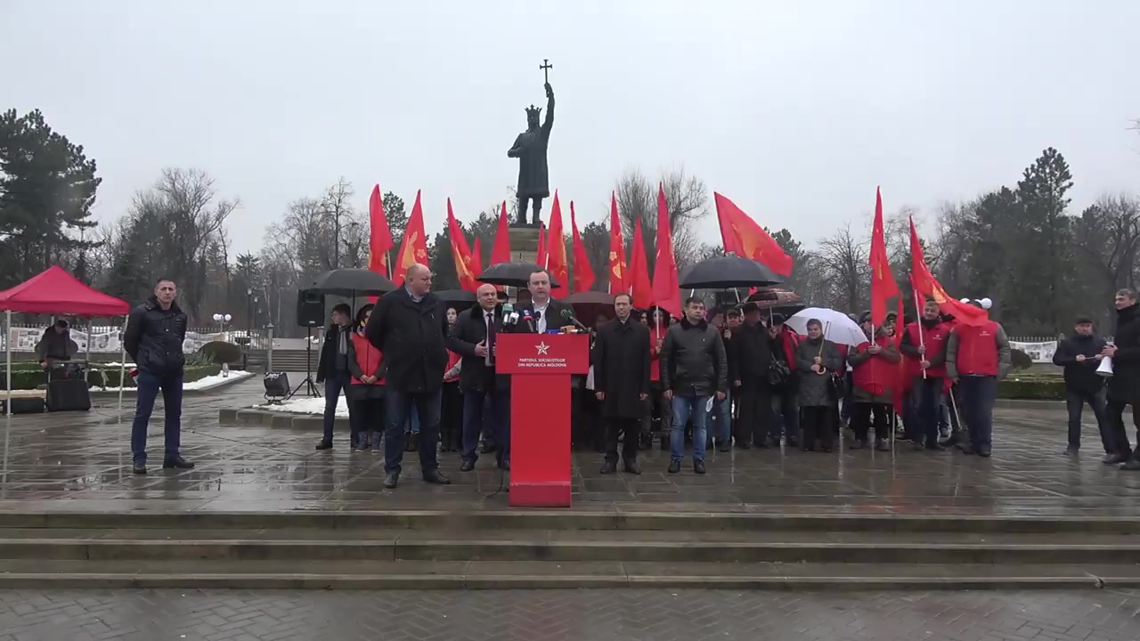 Conferința de presă susținută de Partidul Socialiștilor din Republica Moldova cu tema „Poziția PSRM față de unionism”