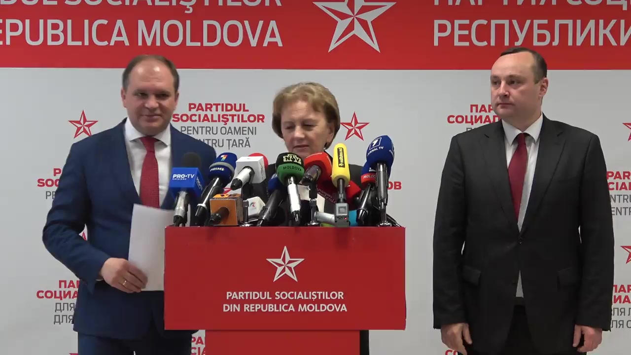 Declarații de presă după ședința comună a Comitetului executiv politic al Partidului Socialiștilor din Republica Moldova și fracțiunea parlamentară a PSRM