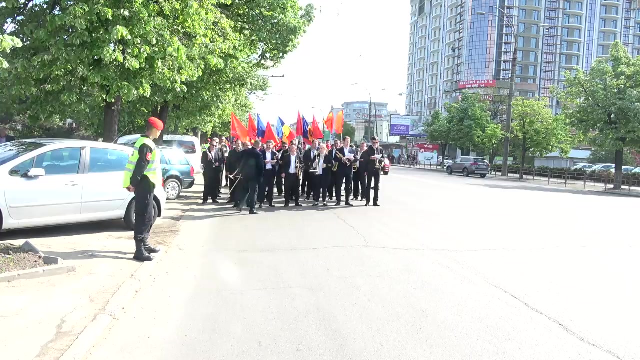 Marșul organizat de Partidul Socialiștilor din Republica Moldova dedicat Zilei Internaționale a Solidarității Muncitorilor