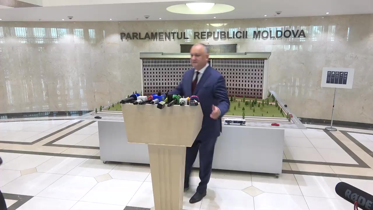 Declarație de presă susținută de Președintele Republicii Moldova, Igor Dodon