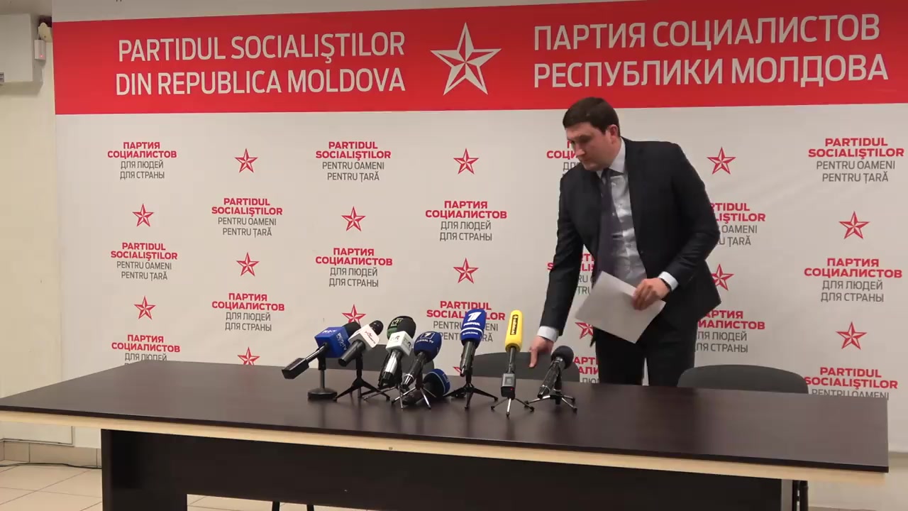 Briefing de presă organizat de Partidul Socialiștilor din Republica Moldova
