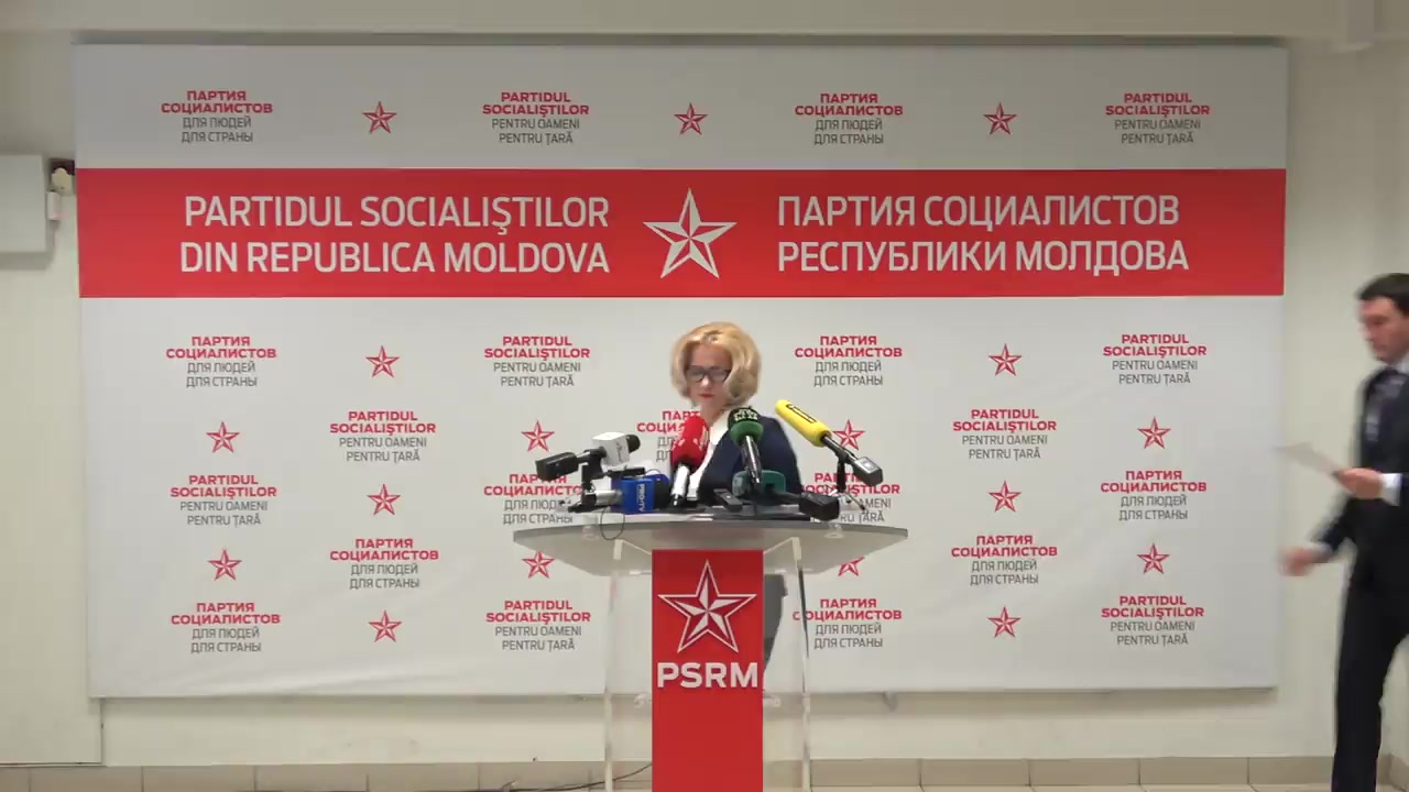 Briefing de presă susținut de Partidul Socialiștilor din Republica Moldova