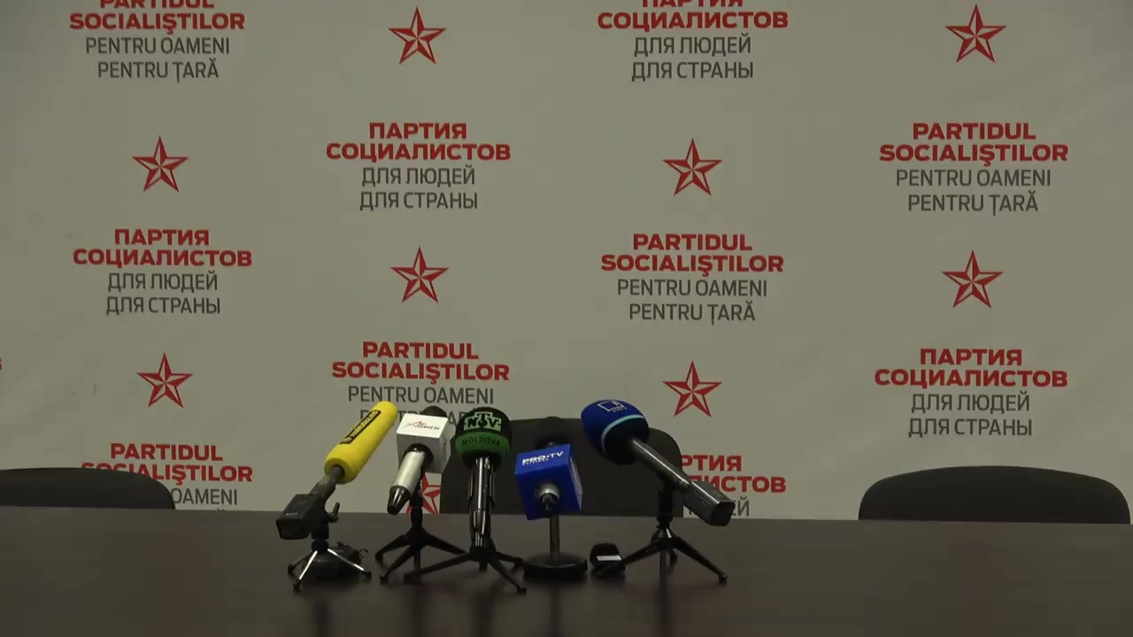 Briefing de presă organizat de Partidul Socialiștilor din Republica Moldova