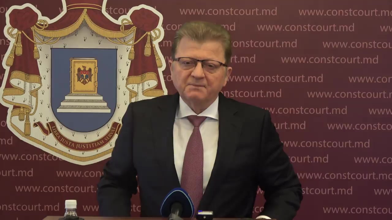 Briefing de presă susținut de Președintele Curții Constituționale a Republicii Moldova, Vladimir Țurcan