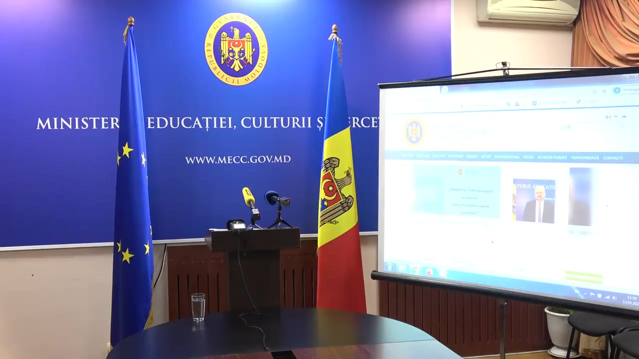 Briefing de presă susținut de ministrul Educației, Culturii și Cercetării, Igor Șarov, referitor la organizarea și desfășurarea examenului național de bacalaureat, sesiunea 2020