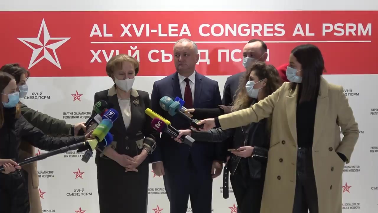 Declarații de presă după cel de-al XVI-lea Congres al Partidului Socialiștilor din Republica Moldova