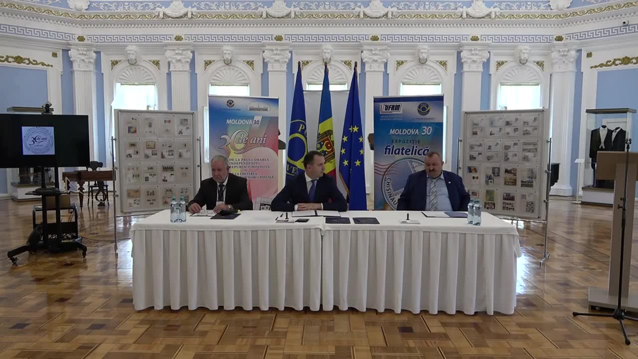 Prezentarea mărcilor poștale consacrate „30 de ani de la proclamarea Independenței Republicii Moldova” și „30 de ani de la emiterea primelor mărci poștale ale Republicii Moldova”