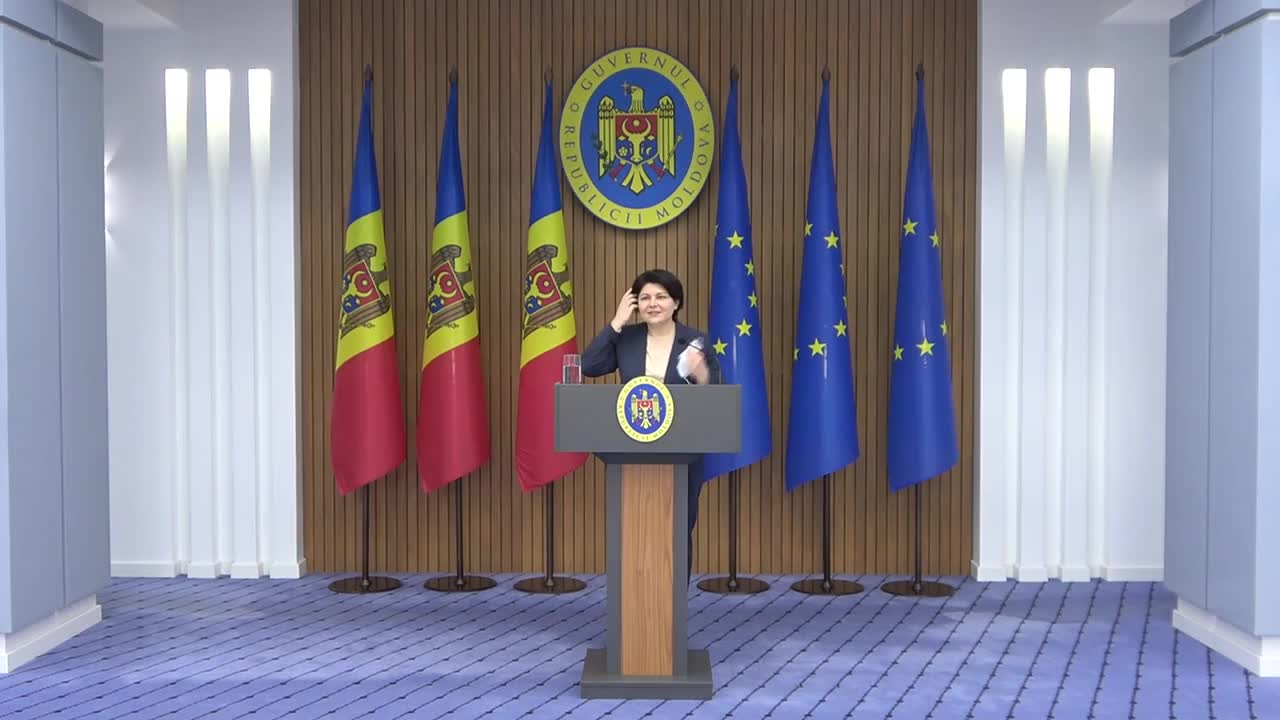 Conferință de presă susținută de prim-ministrul Republicii Moldova Natalia Gavrilița, după ședința Guvernului Republicii Moldova din 3 decembrie 2021