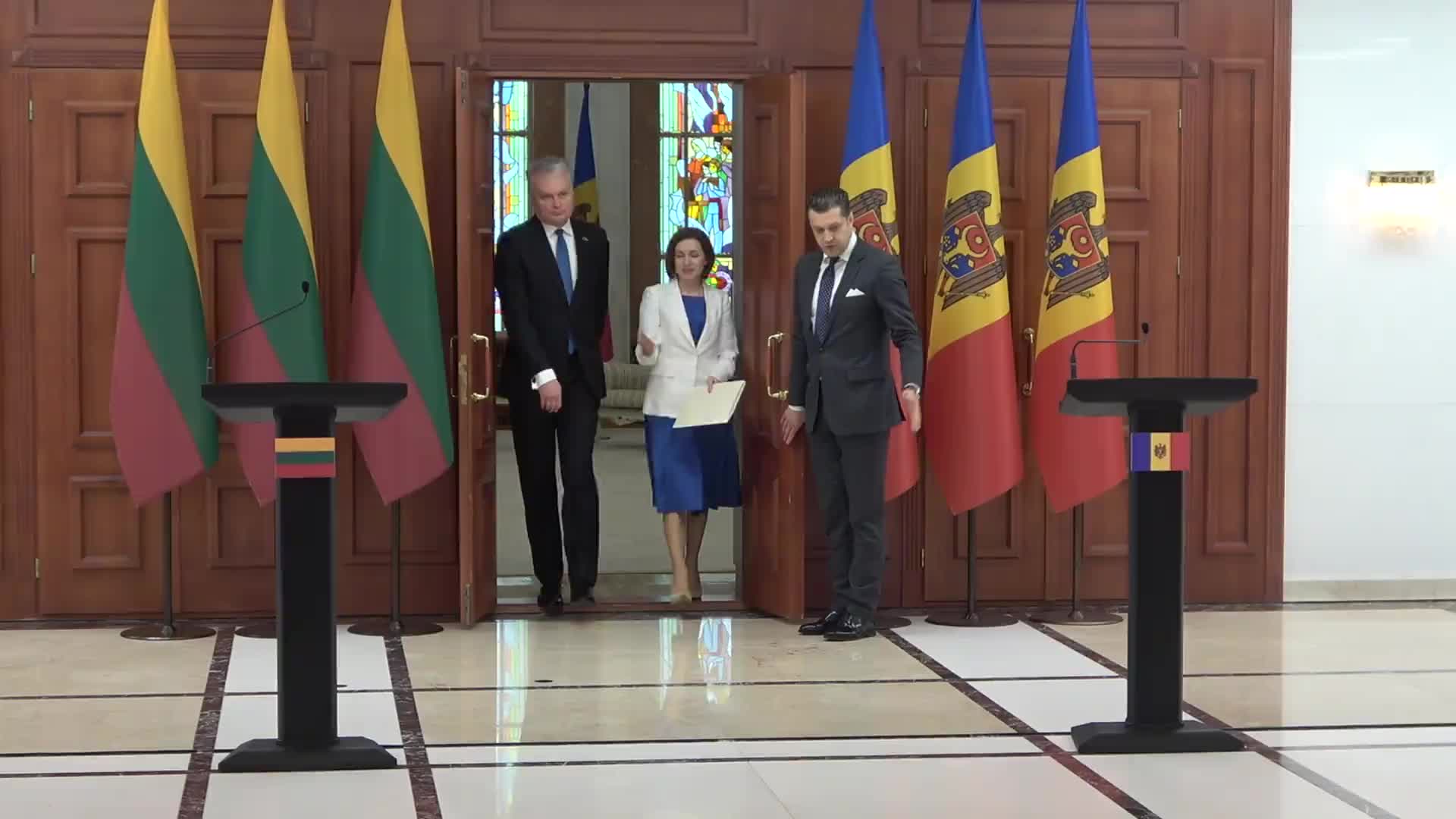 Declarații de presă susținute de Președintele Republicii Moldova, Maia Sandu, și Președintele Republicii Lituania, Gitanas Nauseda