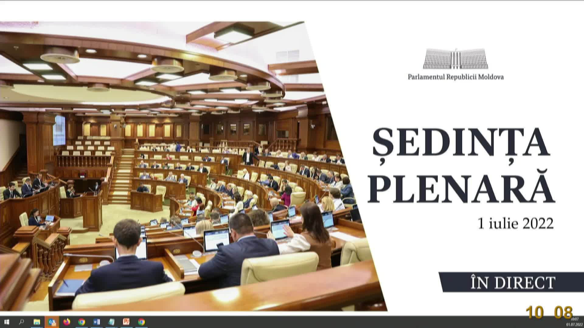 Ședința Parlamentului Republicii Moldova din 1 iulie 2022