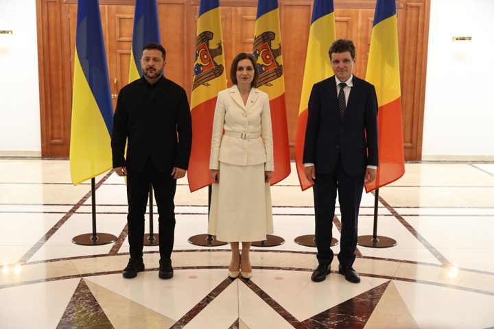 Conferință de presă susținută de Președinta Republicii Moldova, Maia Sandu, Președintele României, Nicușor Dan, și Președintele Ucrainei, Volodymyr Zelenskyy