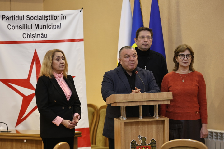 Conferință de presă susținută de fracțiunea PSRM din Consiliul Municipal Chișinău cu tema „Viziunea PSRM privind deblocarea situației din Consiliul Municipal Chișinău”