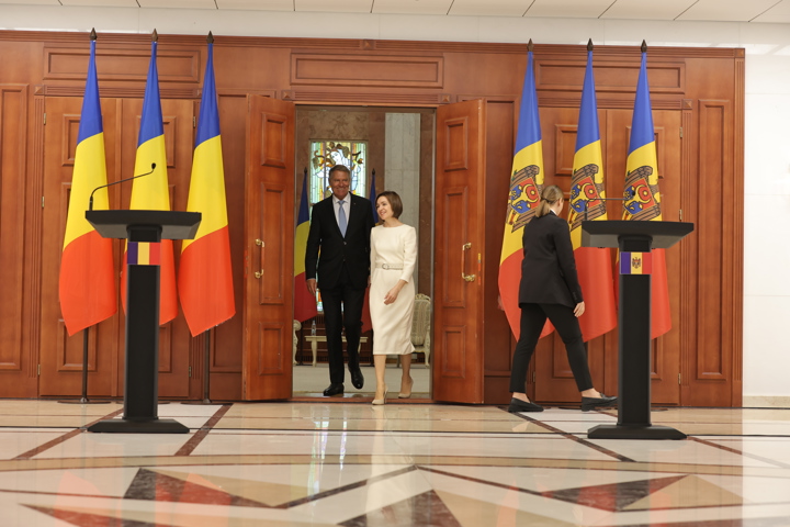 Conferință de presă susținută de Președinta Republicii Moldova, Maia Sandu, și Președintele României, Klaus Iohannis