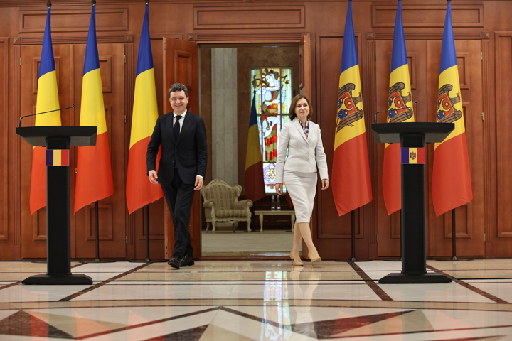Conferință de presă susținută de Președinta Republicii Moldova, Maia Sandu, și Președintele României, Nicușor Dan