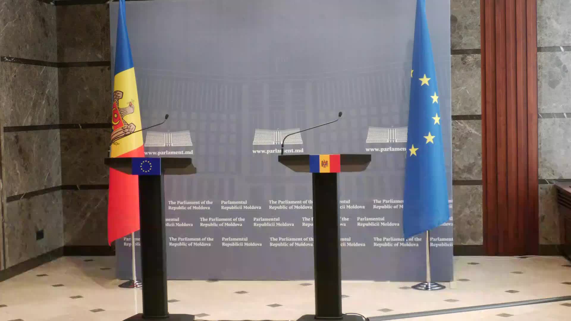 Conferință de presă susținută de Președintele Parlamentului Republicii Moldova, Igor Grosu, și eurodeputatul Siegfried Mureșan, Președintele Delegației Parlamentului European pentru relațiile cu Republica Moldova