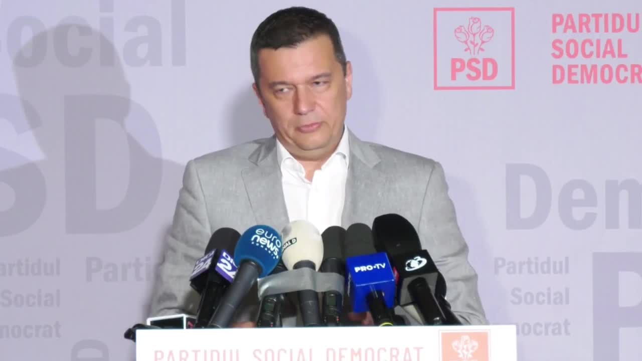 Declarații de presă susținute de președintele interimar al PSD, Sorin Grindeanu