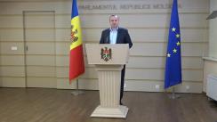 Briefing de presă susținut de vicepreședintele Parlamentului Republicii Moldova, Vlad Batrîncea