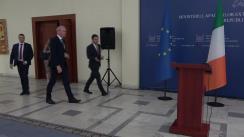 Conferință de presă susținută de ministrul afacerilor externe și integrării europene al Republicii Moldova, Nicu Popescu, și ministrului afacerilor externe și al apărării al Irlandei, Simon Coveney
