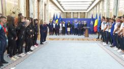 Ceremonia de acordare a unor distincții sportivilor români care au obținut performanțe la competițiile internaționale