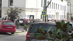 Protest organizat de Partidul "ȘOR", în fața Delegației UE în Moldova: Nu fiți muți, orbi și surzi la abuzurile guvernării PAS!