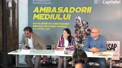 Conferință de presă organizată de Primăria Municipiului București privind proiectul „Ambasadorii mediului”, o competiție derulată între toate unitățile de învățământ primar, gimnazial și liceal din Municipiul București