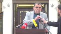 Briefing de presă susținut de către Dinu Țurcanu privind abuzurile poliției la adresa manifestanților, care protestează față de actuala guvernare