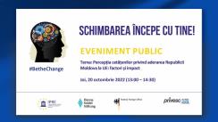 Eveniment public #Bethechange: „Percepția cetățenilor privind aderarea Republicii Moldova la UE: factori și impact”