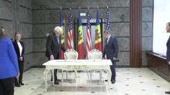 Briefing de presă susținut de Președintele Parlamentului Republicii Moldova, Igor Grosu, și președintele Parteneriatului pentru Democrație din Camera Reprezentanților a Congresului SUA, David Price