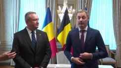 Declarații de presă comune susținute de premierul României, Nicolae-Ionel Ciucă și prim-ministrul Regatului Belgiei, Alexander De Croo