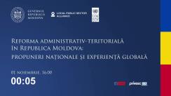 Webinarul „Reforma administrativ-teritorială în Republica Moldova: propuneri naționale și experiență globală”