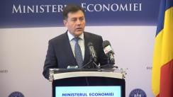 Conferință de presă susținută de ministrul Economiei, Florin Spătaru
