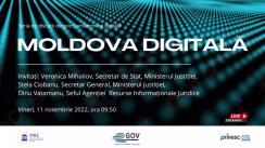 Seria de discuții publice IPRE „Moldova Digitală”. Invitați: Veronica Mihailov, Secretar de Stat, Ministerul Justiției, Dinu Vatamanu, șeful Agenției Resurse Informaționale Juridice, Petru Vîrlan, Petru Vîrlan, Director-adjunct al Agenției de Administrare a Instanțelor Judecătorești