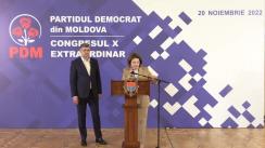Declarații de presă conducerea Partidului Democrat din Moldova și delegația Partidului Social Democrat din România