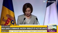 Declarații susținute de Președintele Republicii Moldova, Maia Sandu, și Președintele Franței, Emmanuel Macron