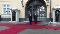Primirea de către Președintele Republicii Letonia, Egils Levits, la Castelul Riga, pe Președintele României, Klaus Iohannis