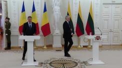 Declarații de presă comune susținute de Președintele Republicii Lituania, Gitanas Nausėda și Președintele României, Klaus Iohannis