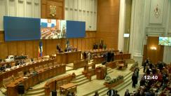 Ședința comună a Camerei Deputaților și Senatului României dedicată adoptării „Declarației Parlamentului privind consolidarea de gen în România”