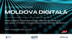 Seria de discuții publice IPRE „Moldova Digitală”. Invitați: Andrei Juc, Președinte al Asociației companiilor E-Commerce și Geo Lupașcu, co-fondator al asociației companiilor E-Commerce, antreprenor IT
