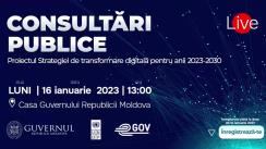 Consultări publice cu privire la Strategia de Transformare Digitală a Republicii Moldova pentru 2023-2030