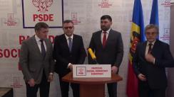 Conferință de presă susținută de Președintele Partidului Social Democrat European, Ion Sula, și Ministrul Muncii și Solidarității Sociale al României, Marius-Constantin Budăi